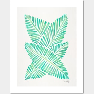 Seafoam Banana Leaves Posters and Art